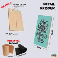 Gambar TENNESY Hiasan Dinding Aesthetic Kopi Quote Motivasi 10x20CM Wall Decor Pajangan Kafe Dekorasi Kamar - X1A dari Tennesy Kota Malang 3 Tokopedia