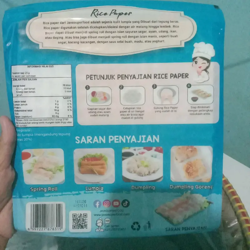 Rice papper Kotak 10 lembar Halal 2