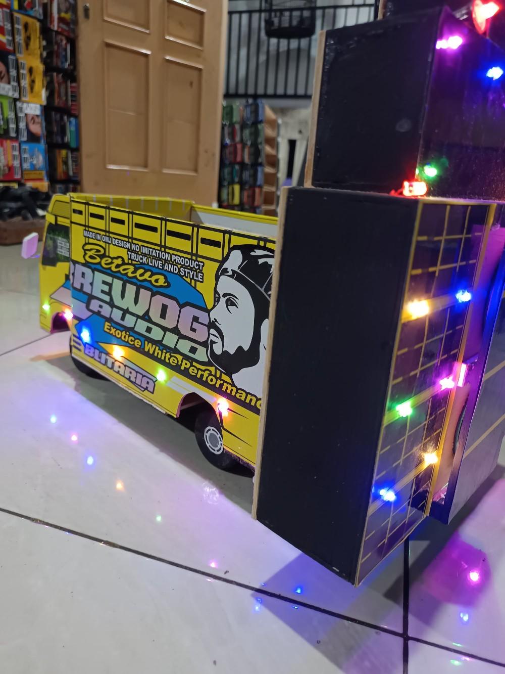miniatur truk sound horeg/sound system brewog audio