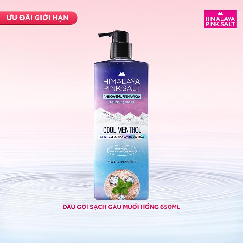 [LG Daily Beauty Official] Dầu gội sạch gàu muối hồng Himalaya Pink Salt 650ml