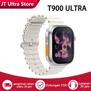 T900 ULTRA — Termasuk Bonus Tali Jam — Konektivitas Bluetooth — Mendukung iOS & Android — Pelacakan Kesehatan & Notifikasi Media Sosial