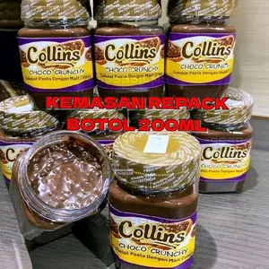 Collins Choco Crunchy REAPACK Botol 200ml Kemasan Jar Berat 180 Gram Harga Termurah