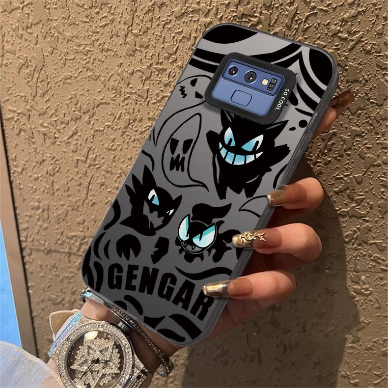 Casing hp  GalaxyNOTE9 Shell perak berwarna case Pok é mon gengar Hantu Hitam Corak kartun penjualan panas Kasus telepon pria