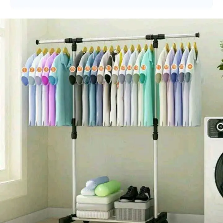 GANTUNGAN BAJU SINGLE POLE JEMURAN BAJU PORTABEL