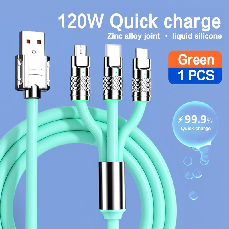 Product Introduction of BROWEY  Multi Charging Cable, 3 in 1 Charger Cord, 60W USB-C Fast Charge, 4ft Multiple USB Cable Universal Charging Cord with iOS/Type-C/Micro USB, for Phones, iPad, MacBook 2