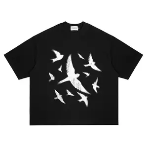 Kaos Boxy Pria Korea - Tshirt Cotton Oversized Unisex Sablon Kekinian