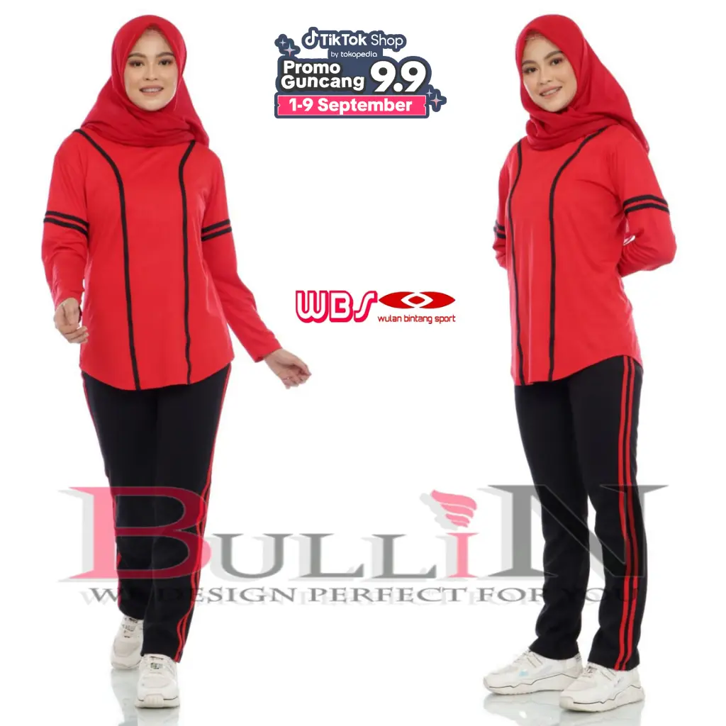 BULLIN Setelan Senam Panjang Kerin Standar dan Jumbo / Setelan Senam Wanita