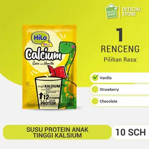 Buy 2 +5% - HiLo School 10 Sch - Vanilla/Strawberry/Chocolate - Susu Anak Tinggi Kalsium Protein Lebih Rendah Gula