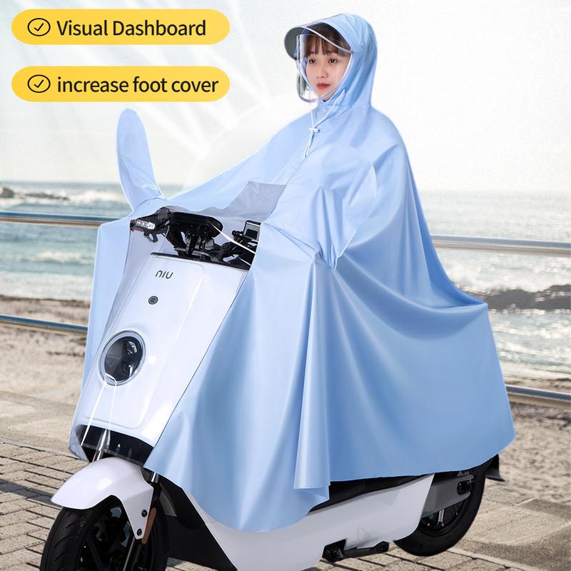 Áo mưa đi xe máy bộ người lớn trùm toàn thân pvc trong suốt cao cấp nam măng tô nữ 1 người Cao Su