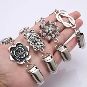 Exclusive Sale Peniti Sweater Wanita Vintage, Klip Selendang, Gesper Syal Multi-Lapis, Klip Syal Kerah, Aksesori Pakaian Fashion Paduan Terlaris