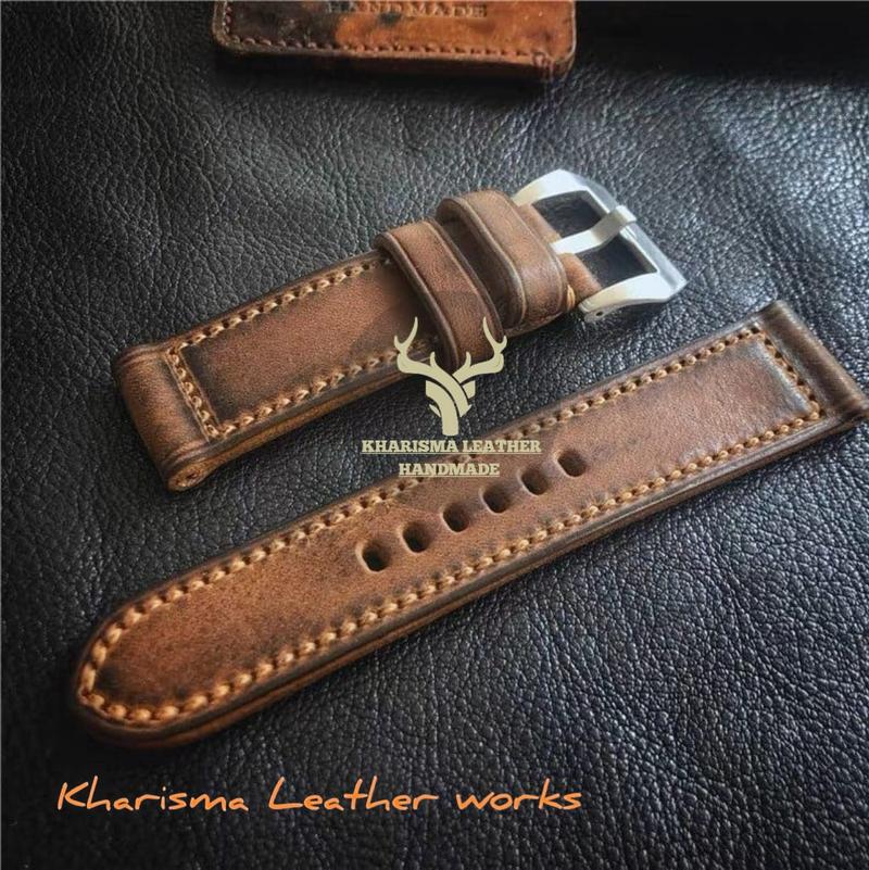Product Introduction of vintage gradiasi terbaru/ strap jam tangan kulit smoke vintage/ strap jam tangan kulit original kharisma leather Watch 50