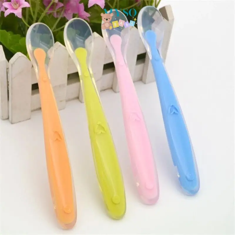 Sendok bayi silikon sendok makan bayi MPASI silicone spoon sendok silikon bayi