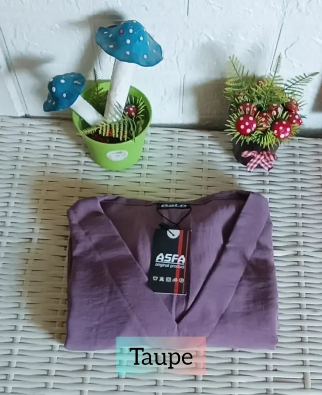 ATASAN WANITA BLOUSE ASFA ,CRINKLE AIRFLOW- VINEX Baju Top Dewasa Crop Basics White Cewek Remaja Casual Oversize lengan 3⁄4 bukan kemeja Panjang Linen Katun Pendek 1