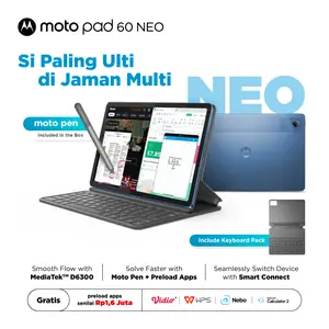 Motopad 60 Neo - 4GB/128GB - MediaTek Dimensity 6300 - 11" IPS 500nits Anti-fingerprint - Dolby Atmos - 7040mAh - Malibu Blue - With Moto Pen
