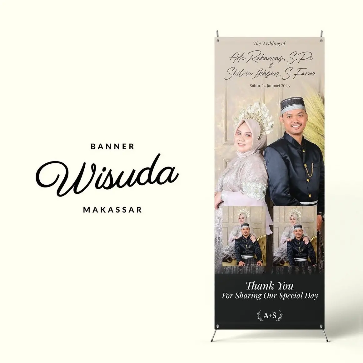 X Banner Pernikahan Berkualitas Tinggi dengan Harga Terjangkau