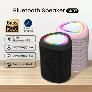 WikoID Speaker Bluetooth SK07 Bass RGB Waterproof IPX4 Bluetooth 5.3 1200mAH Portable Original - Garansi 1 Tahun