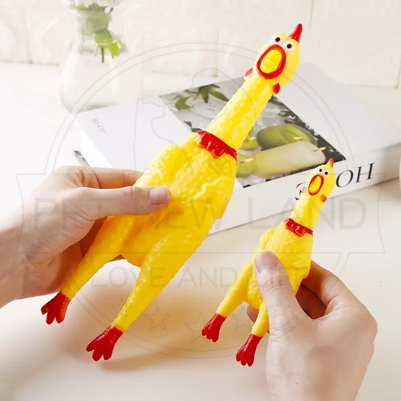 Mainan Kucing Anjing Ayam Karet Anti Sobek Screaming Chicken Pet Toys Mainan Hewan 3