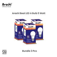 Gambar Arashi Lampu Bohlam LED Beat A Bulb 5W Cahaya Putih Paket isi 3pcs dari Arashi asia Kab. Tangerang 1 Tokopedia