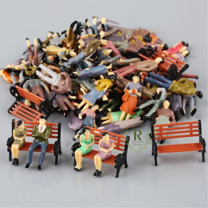 Product Introduction of 1: 100 to 1:50 Model People Figures Miniature Mini Painted Plastic for Achitectural Model 10pcs (Random Design) 25