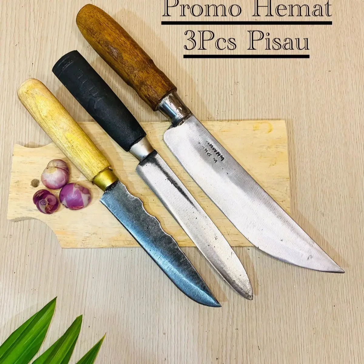 Set Pisau Dapur Bahan Baja Varian Ukuran - PROMO 3 PCS - Knife, Kitchenware Buah