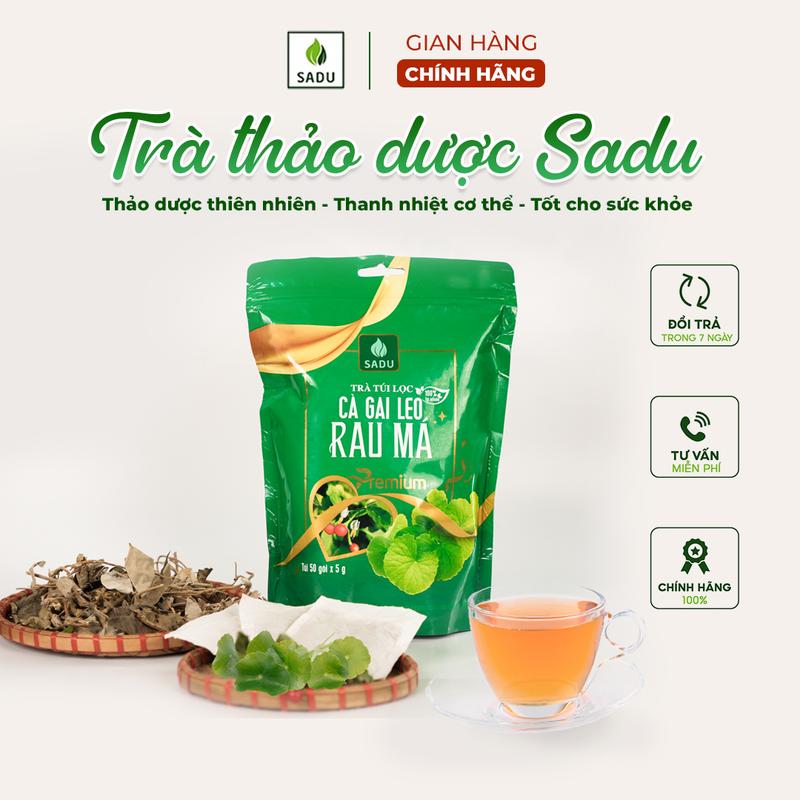 250gram Trà Cà Gai Leo Rau Má SADU - bổ thận lợi tiểu thải độc mát gan Tea Nước Trà Chè