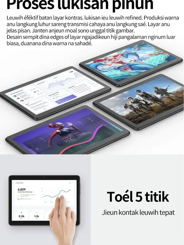 2025 New Eye Protection HD Large Screen Tablet dengan Android Dual System Learning and Office Machine 6