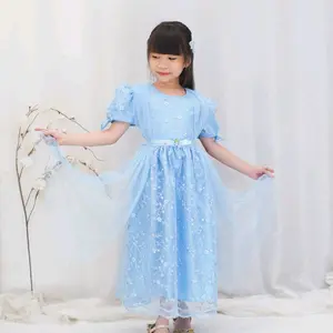 Gaun Anak Perempuan Dress Nadya Lengan Pendek Cantik Fashion Material Tille Satin Furing Brokat Motif Cocok untuk Anak Usia 3-10 Tahun