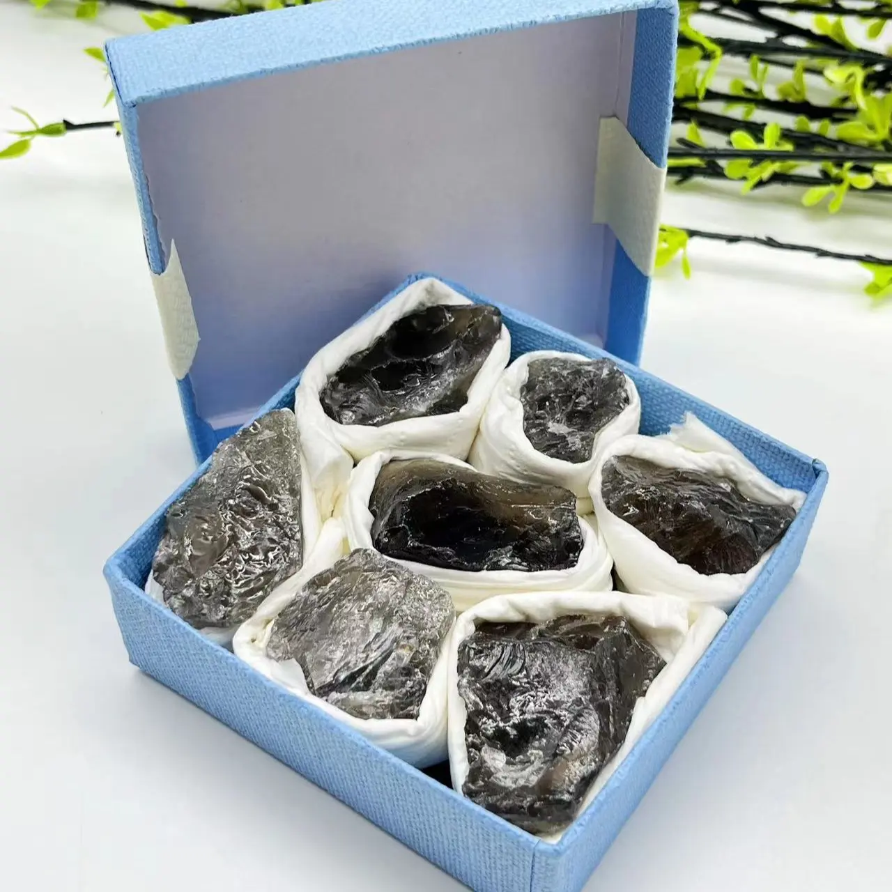 Set Kotak Batu Perlindungan Chakra, 1 Set Batu Kasar Alamiah, Koleksi Batu Mentah, Set Kotak Hadiah Kristal Mentah, Untuk Pemula, Spesimen-Kotak Hadiah Kristal Buatan Tangan, Untuk Hiasan Rumah, Hadiah Pemindahan Rumah, Sesuai untuk Kristal,