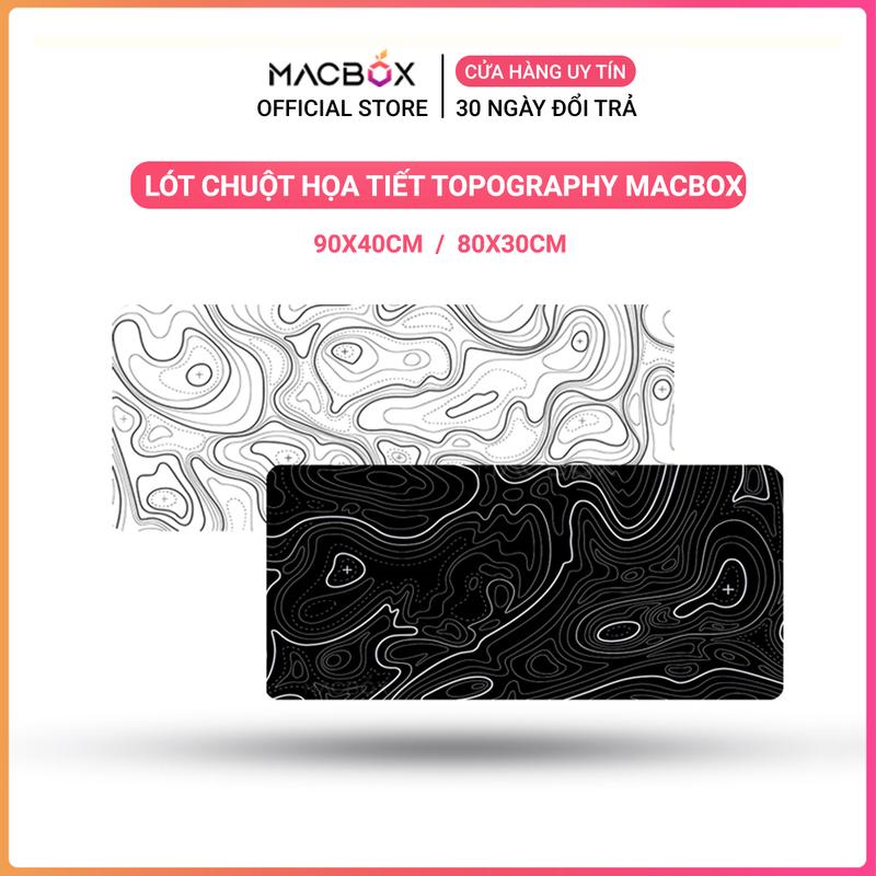 Miếng lót chuột họa tiết Topography tối giản pad chuột chơi game cỡ lớn chống trượt siêu bền siêu đẹp Macbox