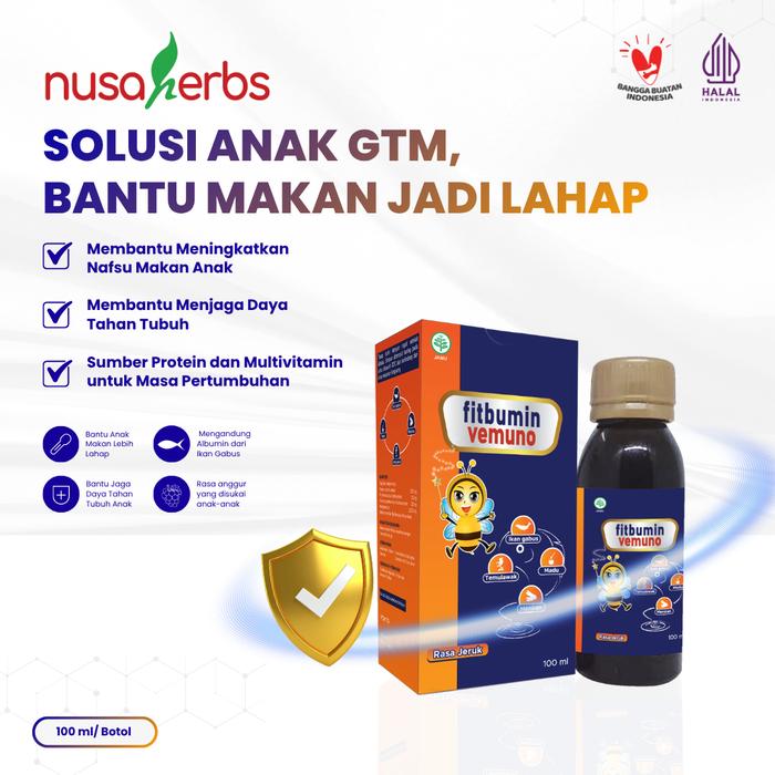 Gambar Fitbumin Vemuno Madu Penambah Nafsu Makan dari Nusaherbs Kota Administrasi Jakarta Barat Tokopedia