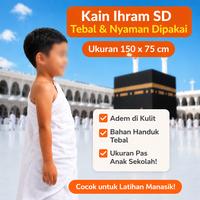 Gambar Ihram Anak SD Putih Bahan Handuk 150x75cm – Tebal, Tidak Menerawang, Nyaman Dipakai dari Al-fira Official Store Kota Administrasi Jakarta Timur 1 Tokopedia