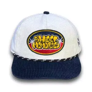 PROMO 40 % - Topi Pria Rope hat Corduroy Nino Grafitty Full Black Thisplan