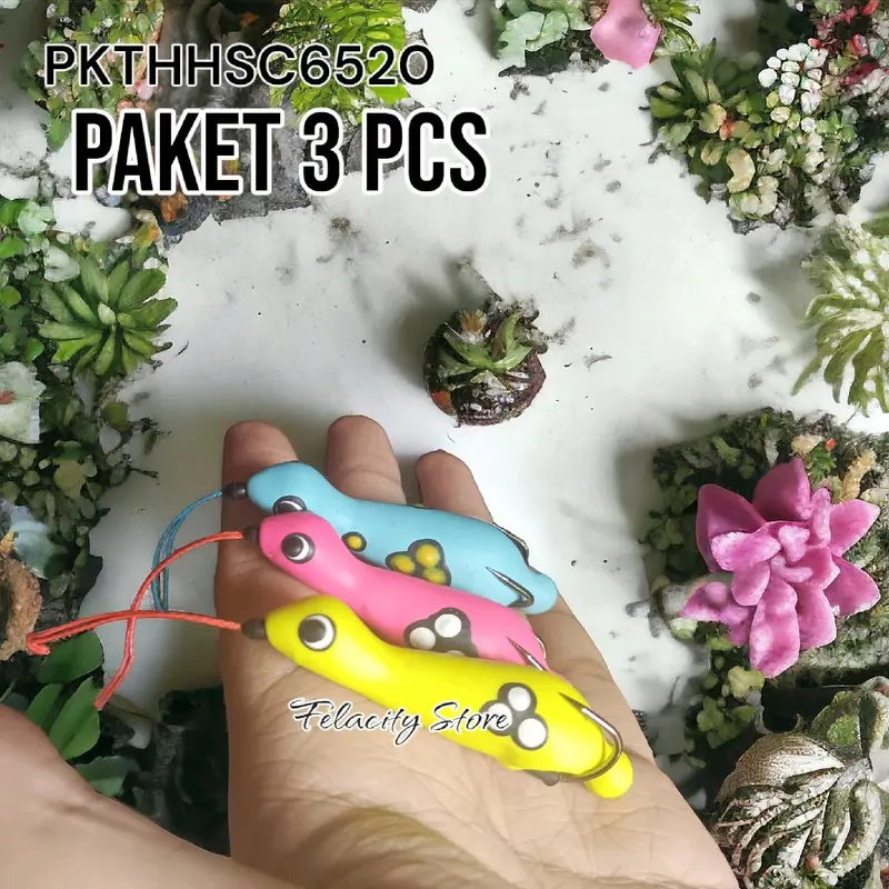 PAKET 3 PCS SOFT FROG KILLER GEOL 6,5CM -+7GR UMPAN CASTING MANCING IKAN GABUS HARUAN Pancing Alat PKTHHSC6520 Olahraga 1