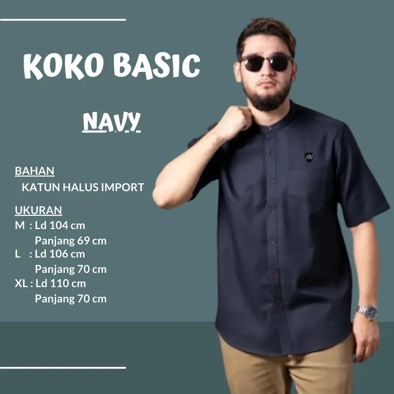 RABW - BAJU KOKO KURTA Pria POLOS KAIN KATUN KEMEJA KOKO DEWASA LENGAN PENDEK PREMIUM TERBARU Muslim 5