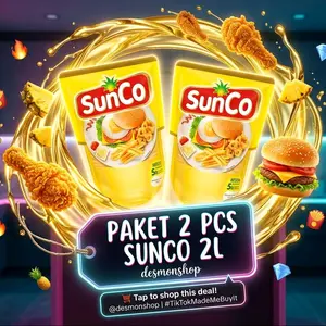 BUKAN 1 DUS. Sunco 2L isi 2pcs sesuai gambar minyak Goreng Jernih Higienis paket Cabai