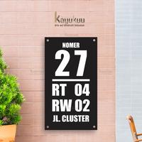 Gambar Kreasikayukuu Plakar Rumah Akrilik Ukuran 17x30cm | Sign Nomor Rumah Akrilik - LANSCAPE, HITAM+TULS PUTIH dari kreasikayukuu Kab. Boyolali 2 Tokopedia