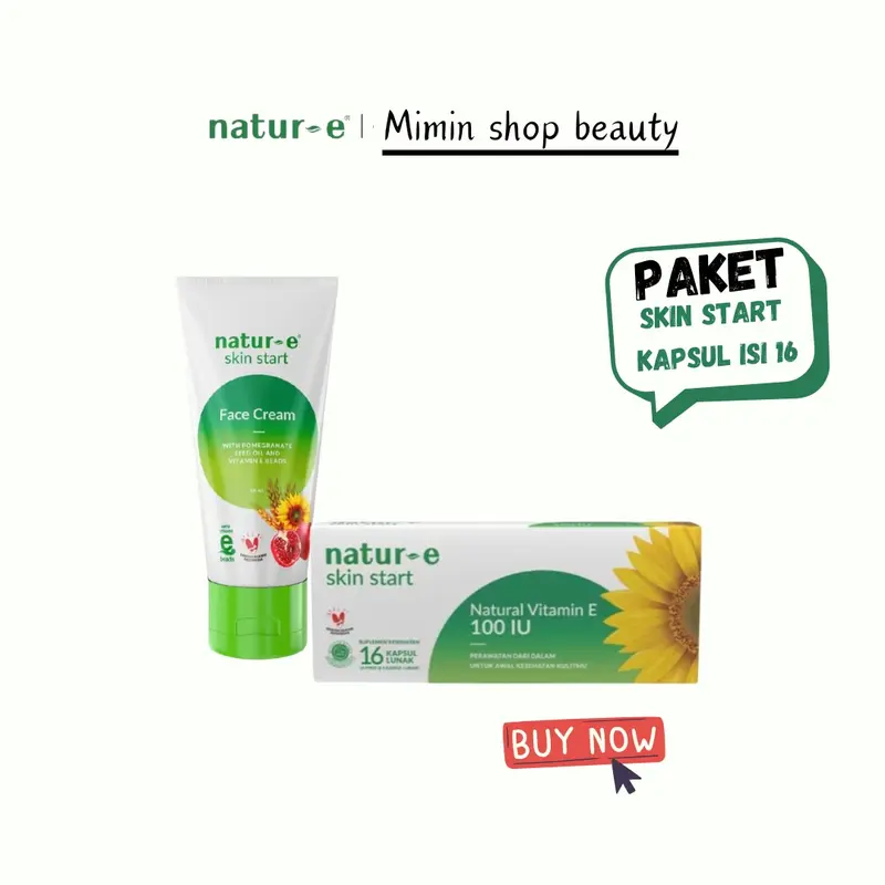 NATUR-E PAKET SKIN START Moisturizer + Soft capsul (untuk kulit berminyak, jerawat & beruntusan) 0