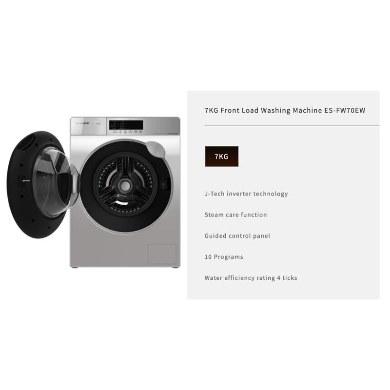 SHARP ES-FW70EW 7KG FRONT LOAD WASHING MACHINE 1