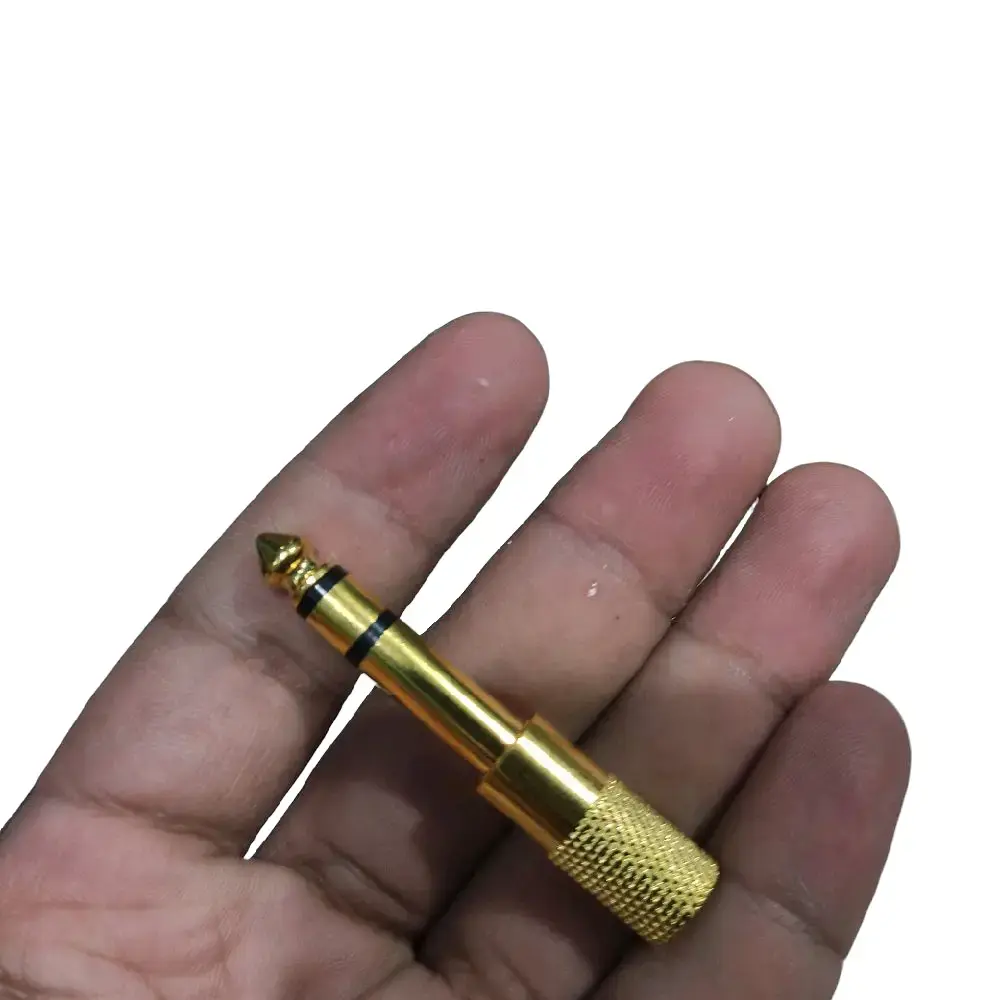 Jack Jek Sambungan Headphone Toa Stereo Soket Mini Stereo 3,5mm 3.5mm Mini To Toa Akai Stereo Converter Besi Kuningan Gold