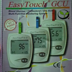 Alat SINOCARE GCU 3in1 Easy Touch ( Cek Gula Darah, Asam Urat, Kolesterol ) - Bonus Tisu Alkohol & Plester Anti Air