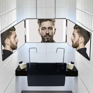 Krisno Cermin Make Up Gantung Hanging Bathroom Mirror 3 Fold INU135 Model Lipat 3 Lipatan Bahan Kaca ABS & Stainless Steel Terlihat Jelas dari Berbagai Sudut