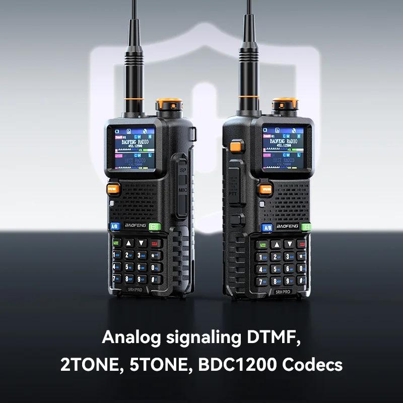 Product Introduction of Baofeng UV-5RH PRO Walkie Talkie GPS 10W High Power Multi Band AM UHF/VHF Radio One Key Copy Frequency 640CH FM Radio Type-C Fast Charging Two Way Radio Long Range 28