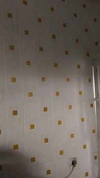 Product Review of 10Pcs/set Wallpaper rumah dinding Ceiling Sticker Self adhesive ruang tamu waterproof pvc foam  35x35cm from t**9 2