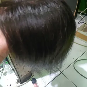 J2 - Cenlana Wig Hair Top Rambut Palsu Wanita Di Bagian Atas Kepala, Dilengkapi Desain Poni Alami Tanpa Garis Batas Di Bagian Depan