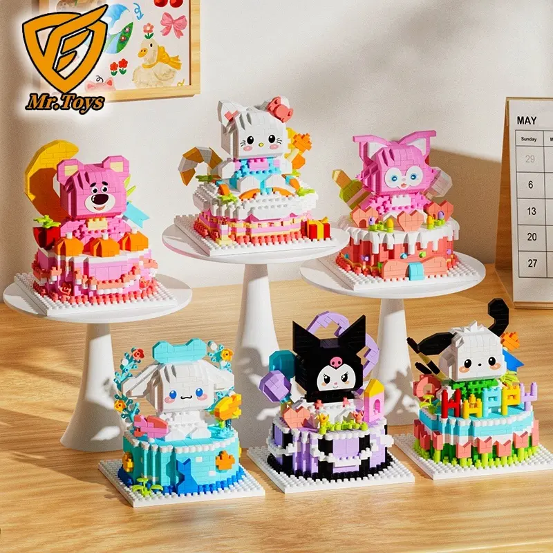 Mainan Balok Susun Partikel Kecil Mainan Anak Kartun Mainan Edukasi DIY 3D Puzzle Nano Block 8