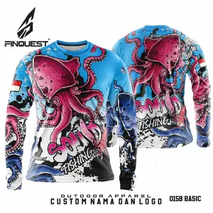 FINQUEST Jersey Mancing squid fishing bisa custom nama dan logo