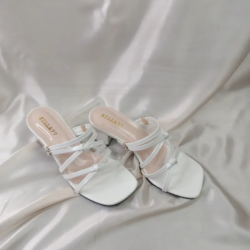 FS HEELS sandal hak tahu wanita kondangan pernikahan casual elegan Hak Setengah (3-5 cm) 3