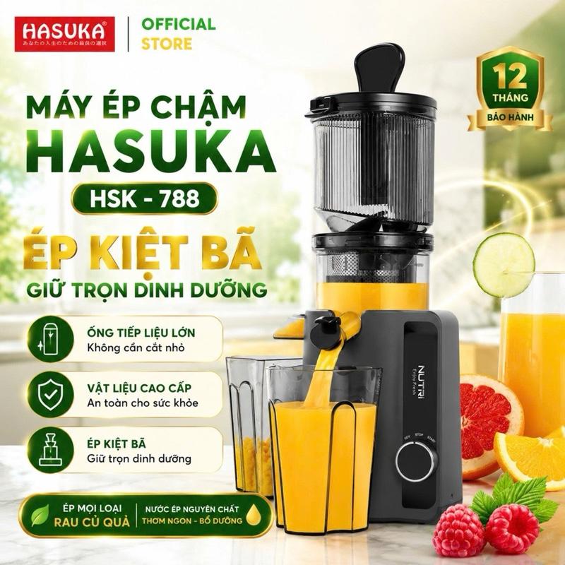 Máy ép chậm HASUKA HSK-788 cao cấp, máy ép trái cây nguyên quả giữ trọn dinh dưỡng - BH 1 năm