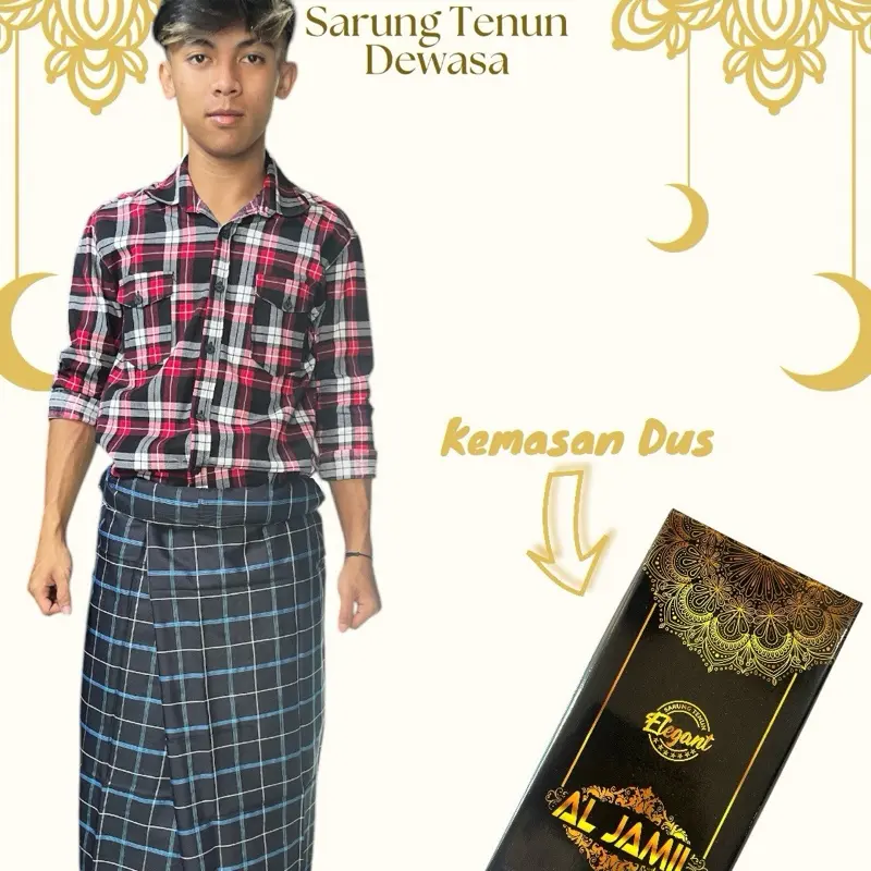 SARUNG tenun pria kemasan Dus Dewasa lembut motif donggala laki laki Muslim sarung lebaran 2