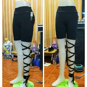 Celana Pendek Wanita Hitam dengan Desain Tali Pinggul dan Kaki Stylish untuk Gaya Casual